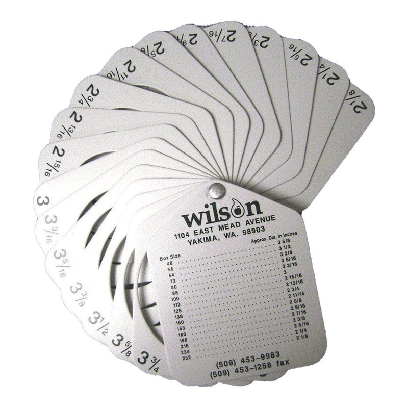 Orchard Valley Supply Apple Sizing Cards - Individual