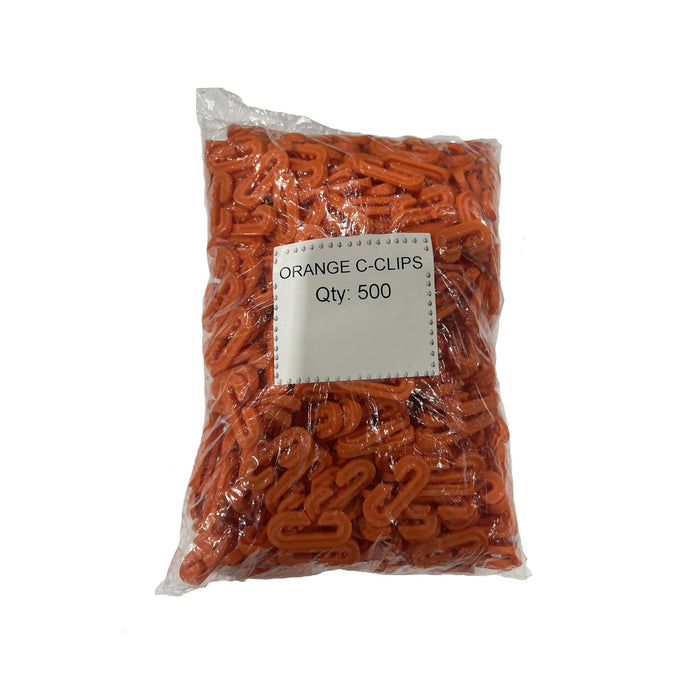 Plastrip Clips Bag of 500 C-Clip - Orange