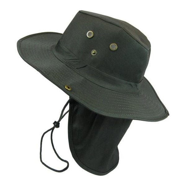 Bucket Hats - Black with Back Flap Medium at Orchard Valley Supply