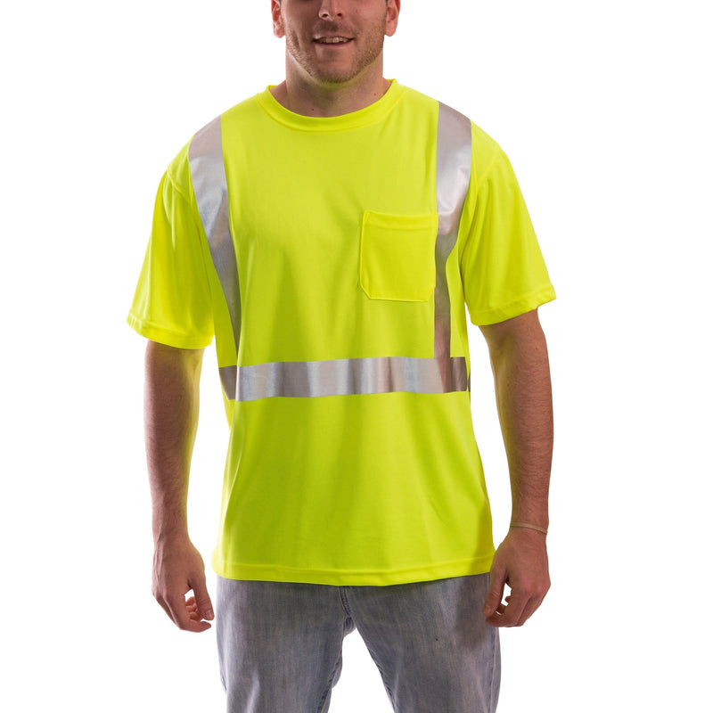 Orchard Valley Supply Tingley S75022 Class 2 Safety T-Shirt, Bright Yellow/Lime