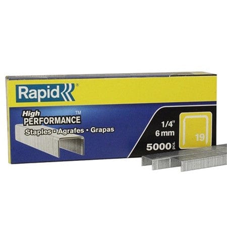 Orchard Valley Supply Rapid Industrial 19/6 Staples, 1/4" (6MM), Pack of 5000