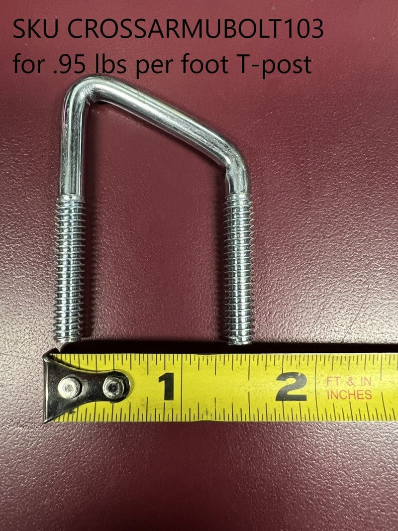 Orchard Valley Supply U-Bolts for Crossarms for T-Post