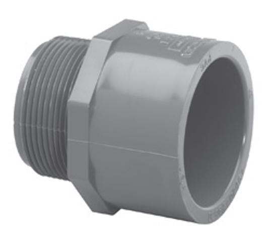 Orchard Valley Supply Schedule 80 PVC Male Adapter - MPT x Socket