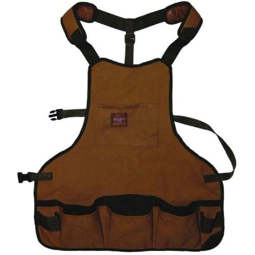 All-Spec Aprons Canvas Bib Tool Apron with 16 Pockets and Dual Hammer Loops