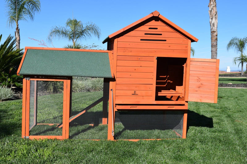 Orchard Valley Supply Raised Wooden Chicken Coop