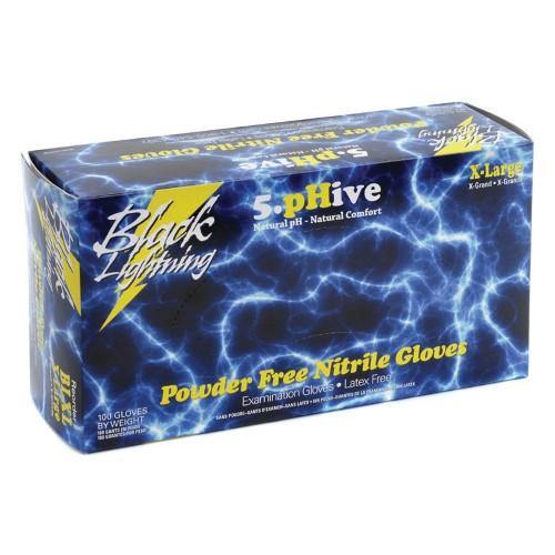 Orchard Valley Supply Disposable Black Nitrile Gloves, 100/Box