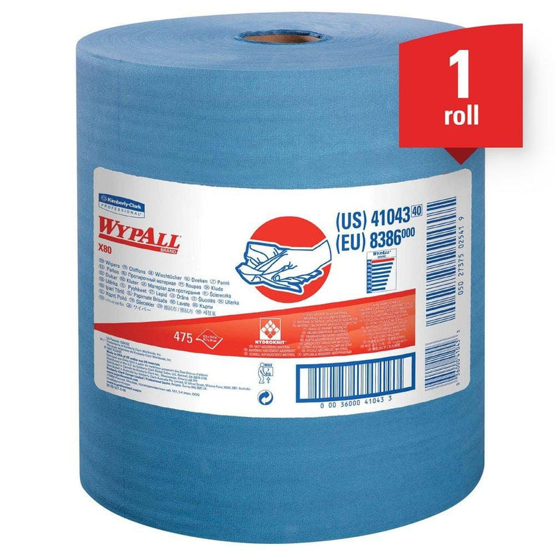Orchard Valley Supply WypAll X80 Cloths - 475 Wipes per Roll