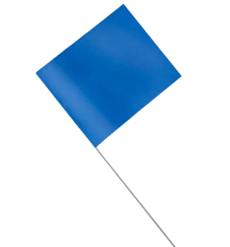 Blackburn Flags Blue Marking Flag with Metal Rod 100/Bundle