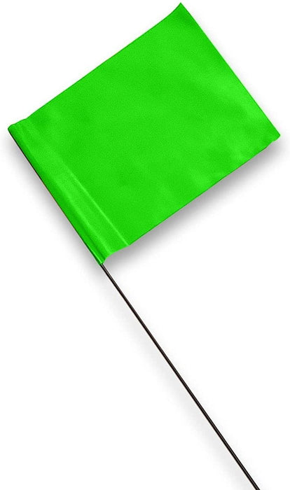 Blackburn Flags Green Marking Flag with Metal Rod 100/Bundle