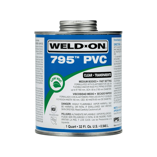 Ips Corporation Glue 1 Quart Weld-On 795 Flex PVC Glue