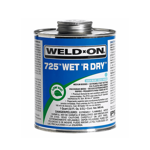Ips Corporation Glue Weld-On 725 Wet 'R Dry PVC Cement