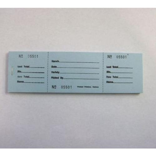 Orchard Valley Supply 3 Tab Bin Ticket - 25 per pack Blue