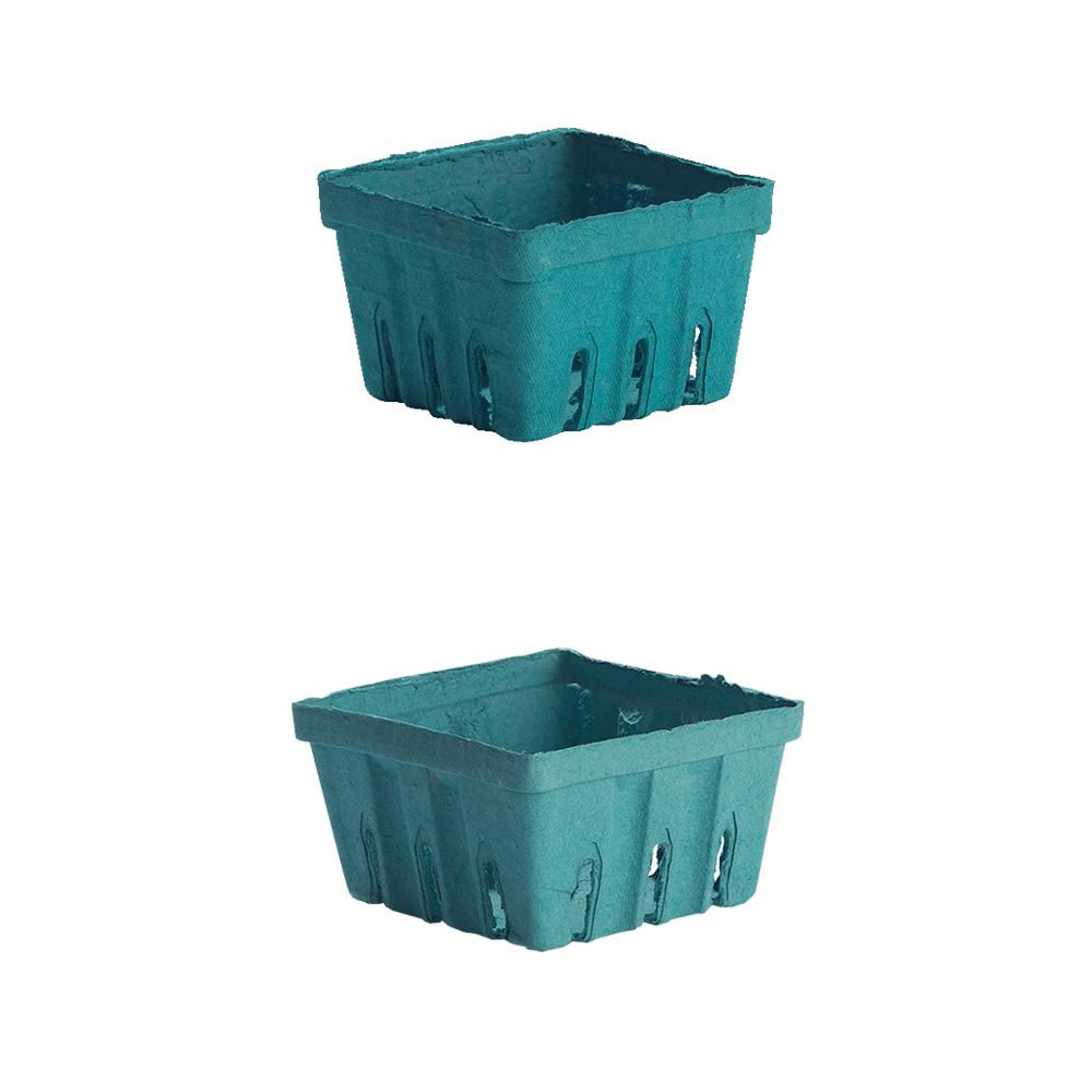 1 Pint Green Plastic Basket