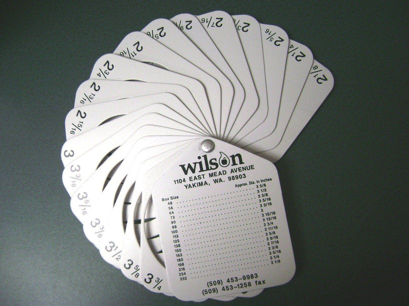 Orchard Valley Supply Solar Graphics Apple Sizer Card Set - Small