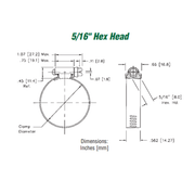 Orchard Valley Supply Stainless Steel Hose Clamps - 50 Series