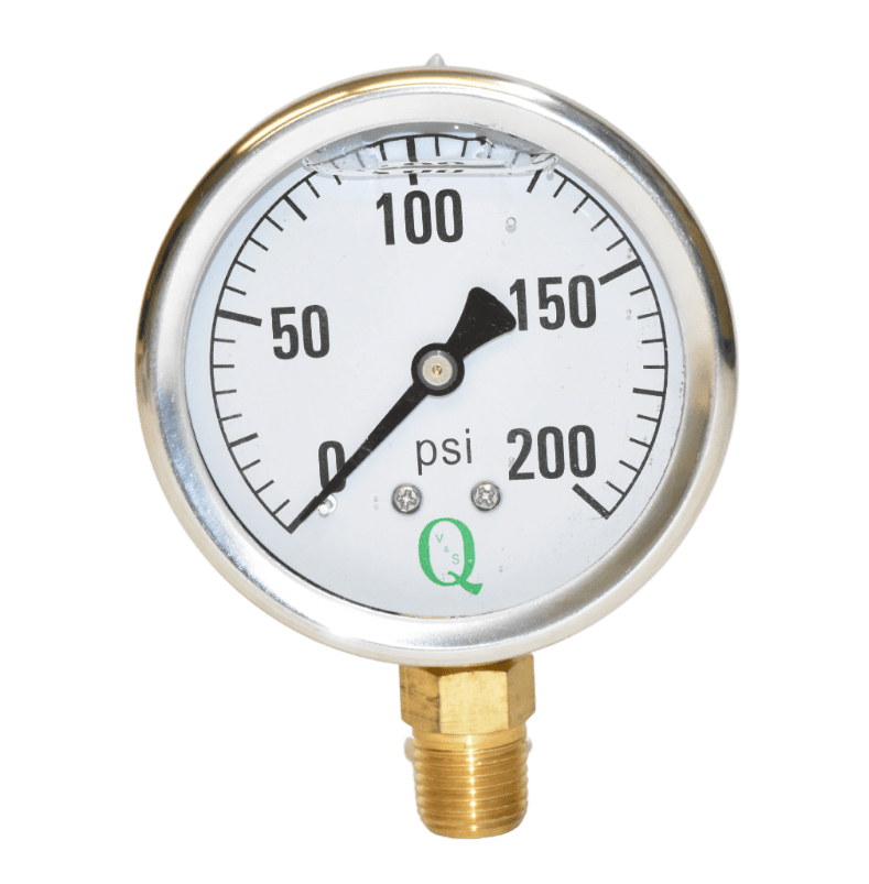 Orchard Valley Supply Liquid Filled Pressure Gauge 200 PSI