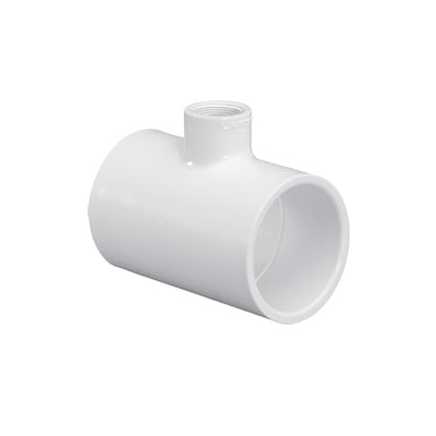 Orchard Valley Supply Schedule 40 PVC Pipe Reducing Tee Fitting - Slip x Slip x Slip