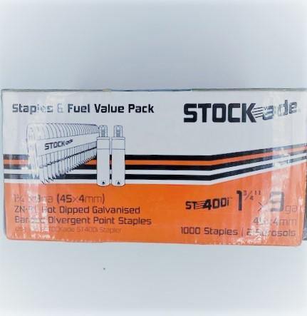 Orchard Valley Supply Stockade ST400i Barbed Staples TSS4i45 1 3/4"